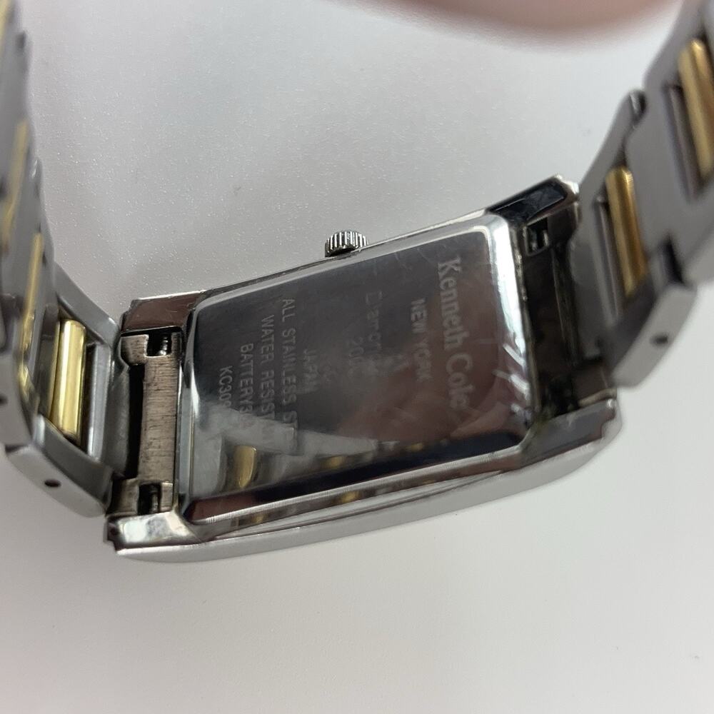 Kenneth Cole Men's Watch, Rectangular Face, Silver Band - Picture 5 of 5